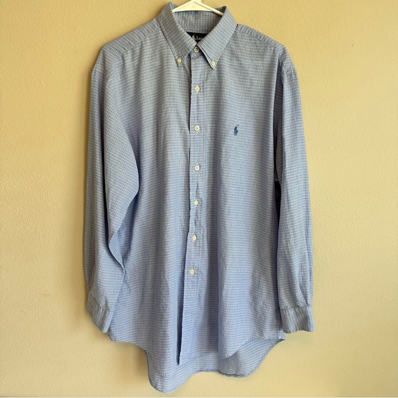 Ralph Lauren Other - Ralph Lauren Yarmouth Blue White Button-Down Shirt Sz 16 (32/33) Preppy Classic‎